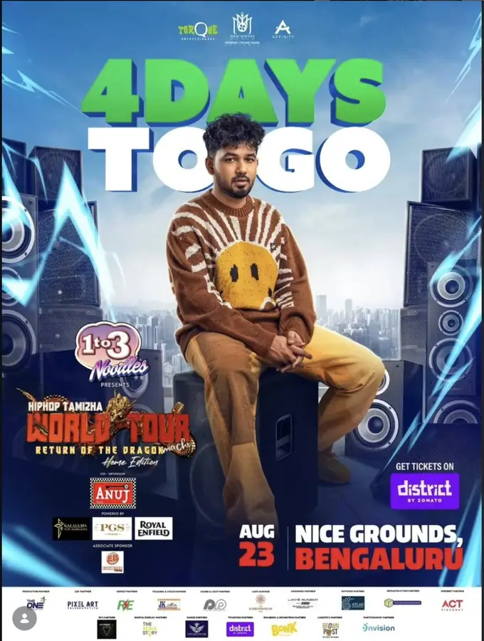 Hip Hop Tamizha Live in Bengaluru, produced by Kalaluha in Bengaluru: photograph 4