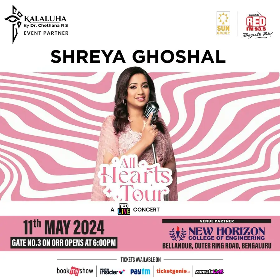 Shreya Ghoshal All Hearts Tour, produced by Kalaluha in Bengaluru: photograph 1