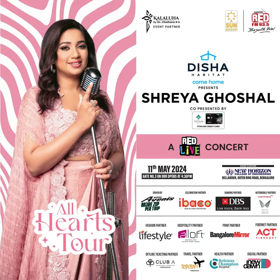 Shreya Ghoshal All Hearts Tour, produced by Kalaluha in Bengaluru: photograph 2